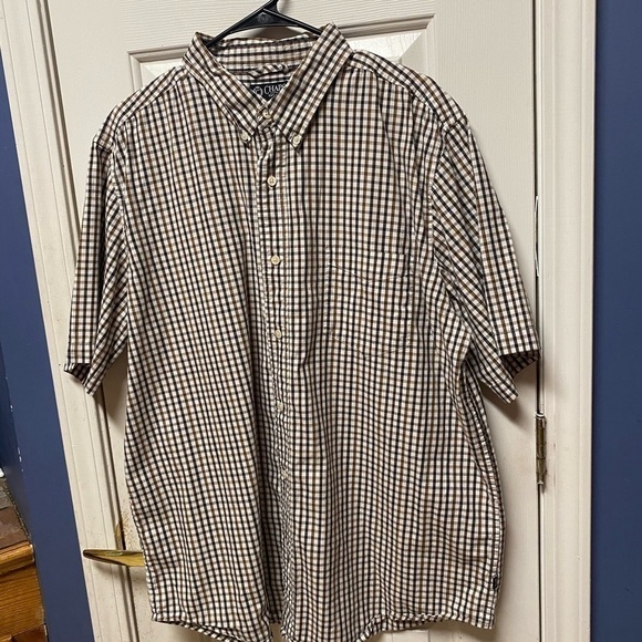 Chaps men shirt sleeve button down casual shirt size XL - Picture 2 of 9